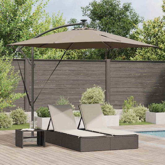 vidaXL Ομπρέλα Cantilever Banana Taupe 249 x 249 x 250 εκ.