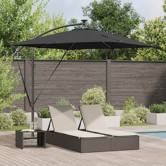 vidaXL Ομπρέλα Cantilever Banana Μαύρο 249 x 249 x 250 εκ.