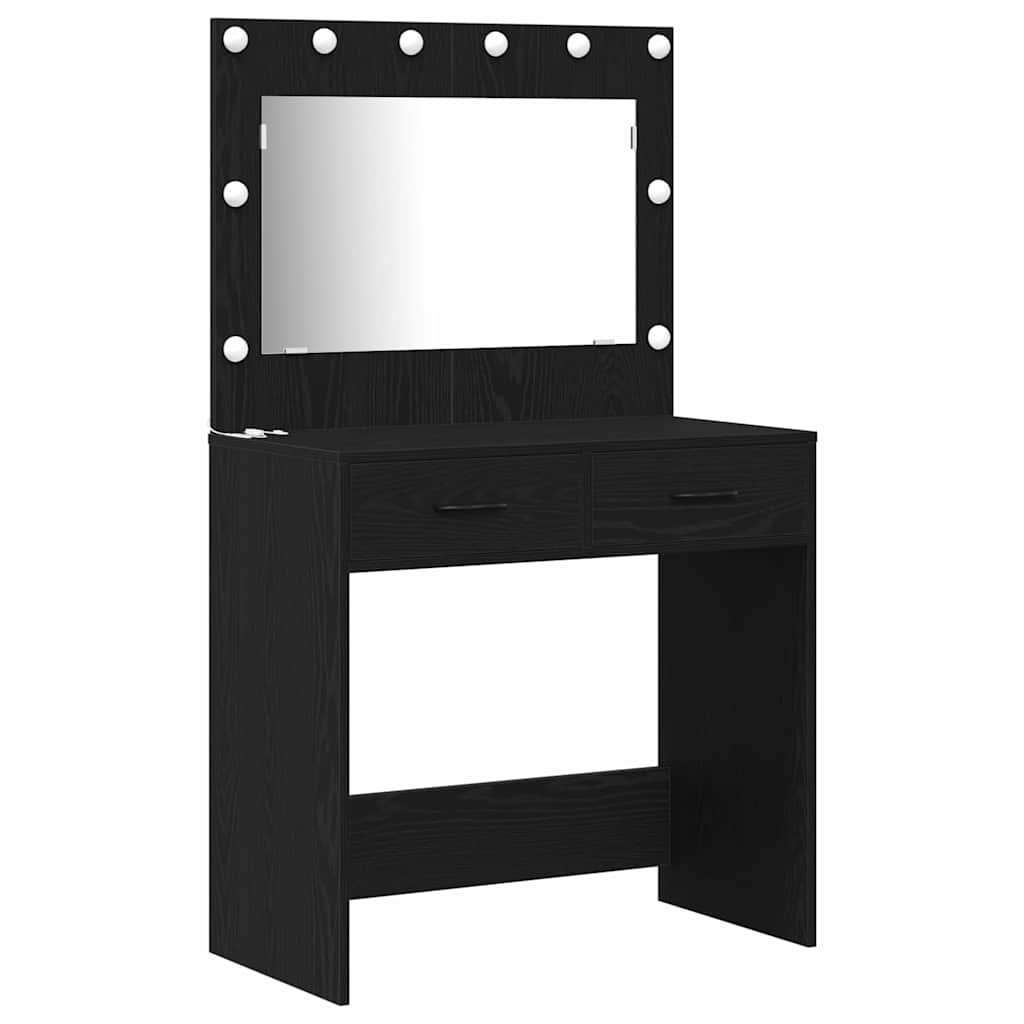 vidaXL Τραπέζι περιποίησης 2 τμχ. Μαύρο 78.5 x 41 x 135 εκ