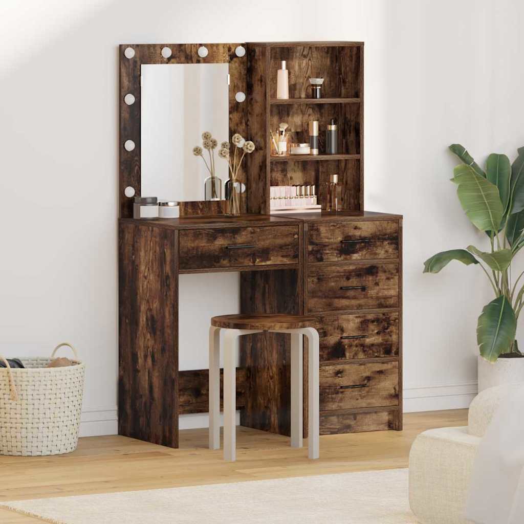 vidaXL Τραπέζι περιποίησης με συρτάρι 2 pcs Καφέ 50 x 41 x 135 εκ