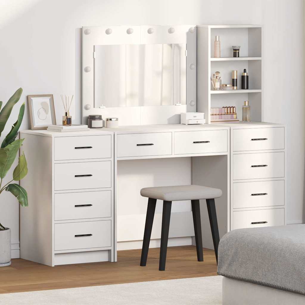 vidaXL Τραπέζι περιποίησης 3 τμχ. Λευκό 78,5 x 41 x 135 εκ