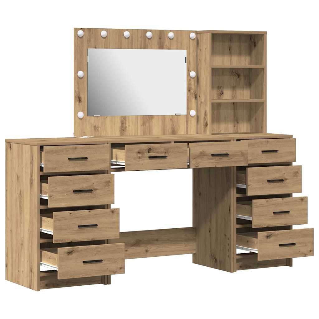 vidaXL Τραπέζι περιποίησης 3 τμχ. Artisan Oak 78,5 x 41 x 135 εκ