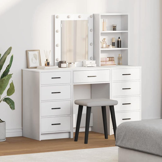 vidaXL Τραπέζι περιποίησης 3 τμχ. Λευκό 40 x 41 x 135 εκ.