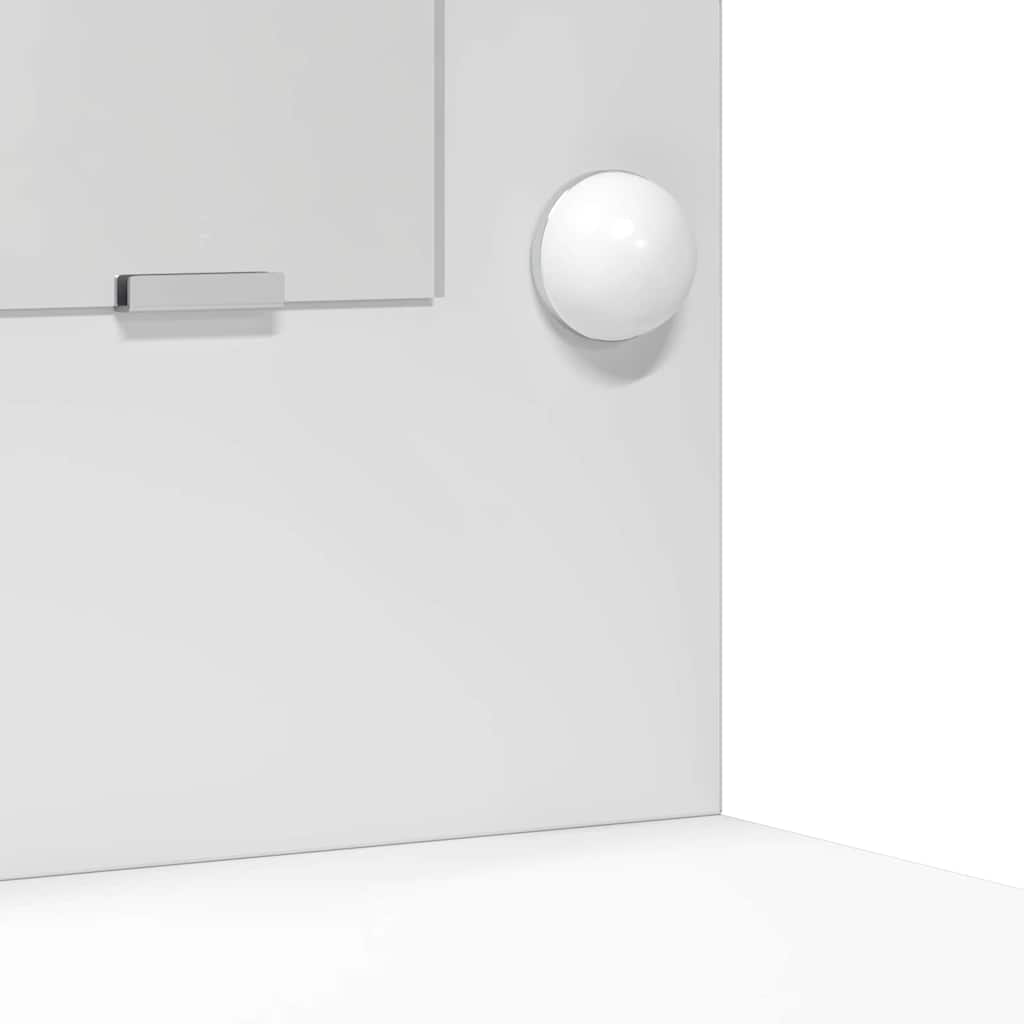 vidaXL 2 Τεμαχίων Σετ Μακιγιάζ με LED Λευκό Επεξεργασμένο Ξύλο