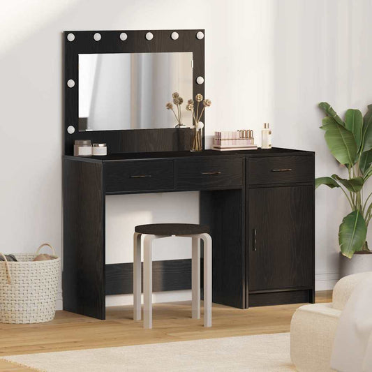 vidaXL Τραπέζι περιποίησης με συρτάρι 2 pcs Μαύρο 40 x 41 x 75 εκ