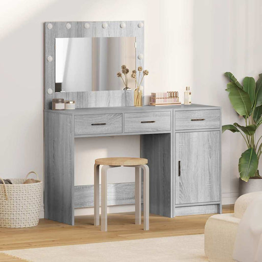 vidaXL Τραπέζι περιποίησης με συρτάρι 2 pcs Γκρι 40 x 41 x 75 εκ