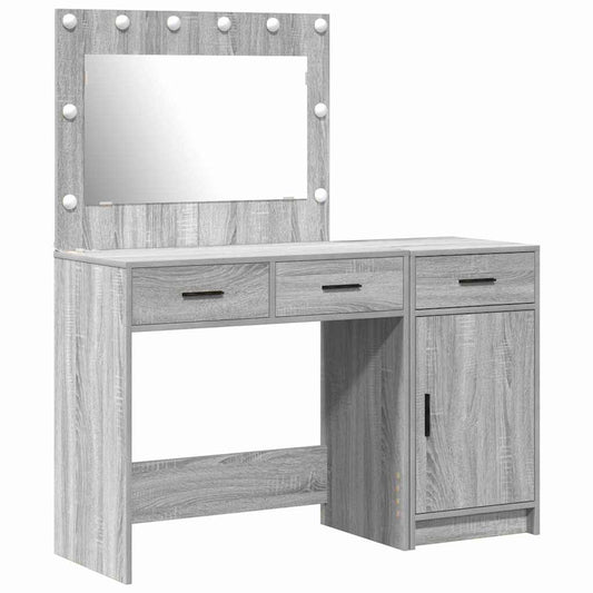 vidaXL Τραπέζι περιποίησης με συρτάρι 2 pcs Γκρι 40 x 41 x 75 εκ