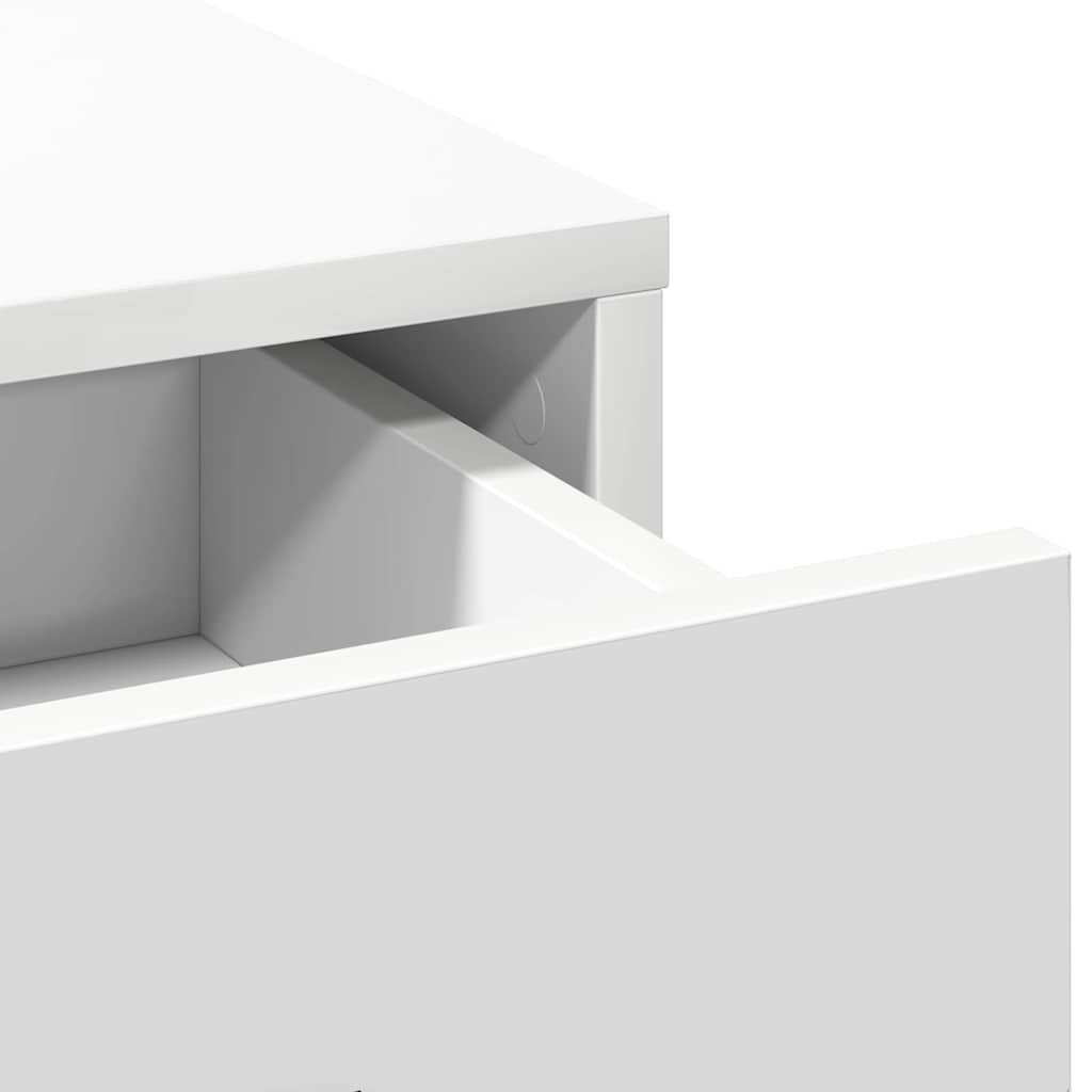 Σετ Μακιγιάζ 2 κομματιών vidaXL με LED σε Λευκό χρώμα και Επεξεργασμένο Ξύλο