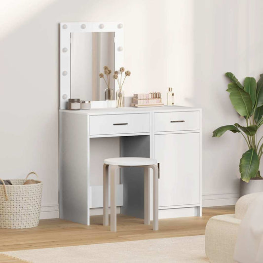 vidaXL Τραπέζι περιποίησης 2 τμχ. Λευκό 50 x 41 x 135 εκ