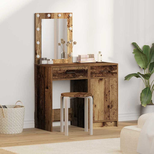 vidaXL Τραπέζι περιποίησης με συρτάρι 2 pcs Καφέ 50 x 41 x 135 εκ