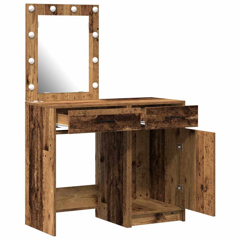 vidaXL Τραπέζι περιποίησης με συρτάρι 2 pcs Καφέ 50 x 41 x 135 εκ
