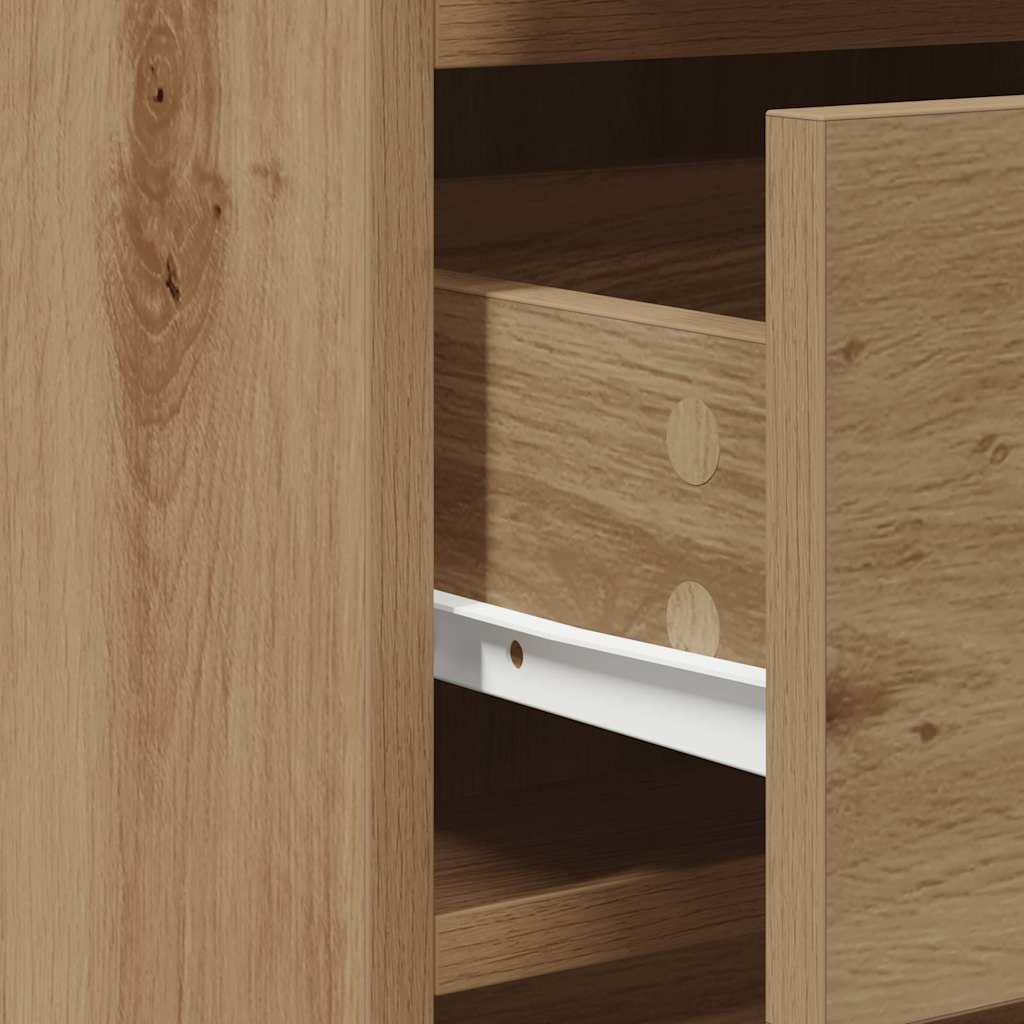 vidaXL Τραπέζι περιποίησης με συρτάρι 2 pcs Καφέ 50 x 41 x 135 εκ