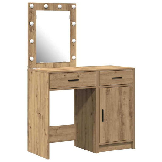 vidaXL Τραπέζι περιποίησης με συρτάρι 2 pcs Καφέ 50 x 41 x 135 εκ