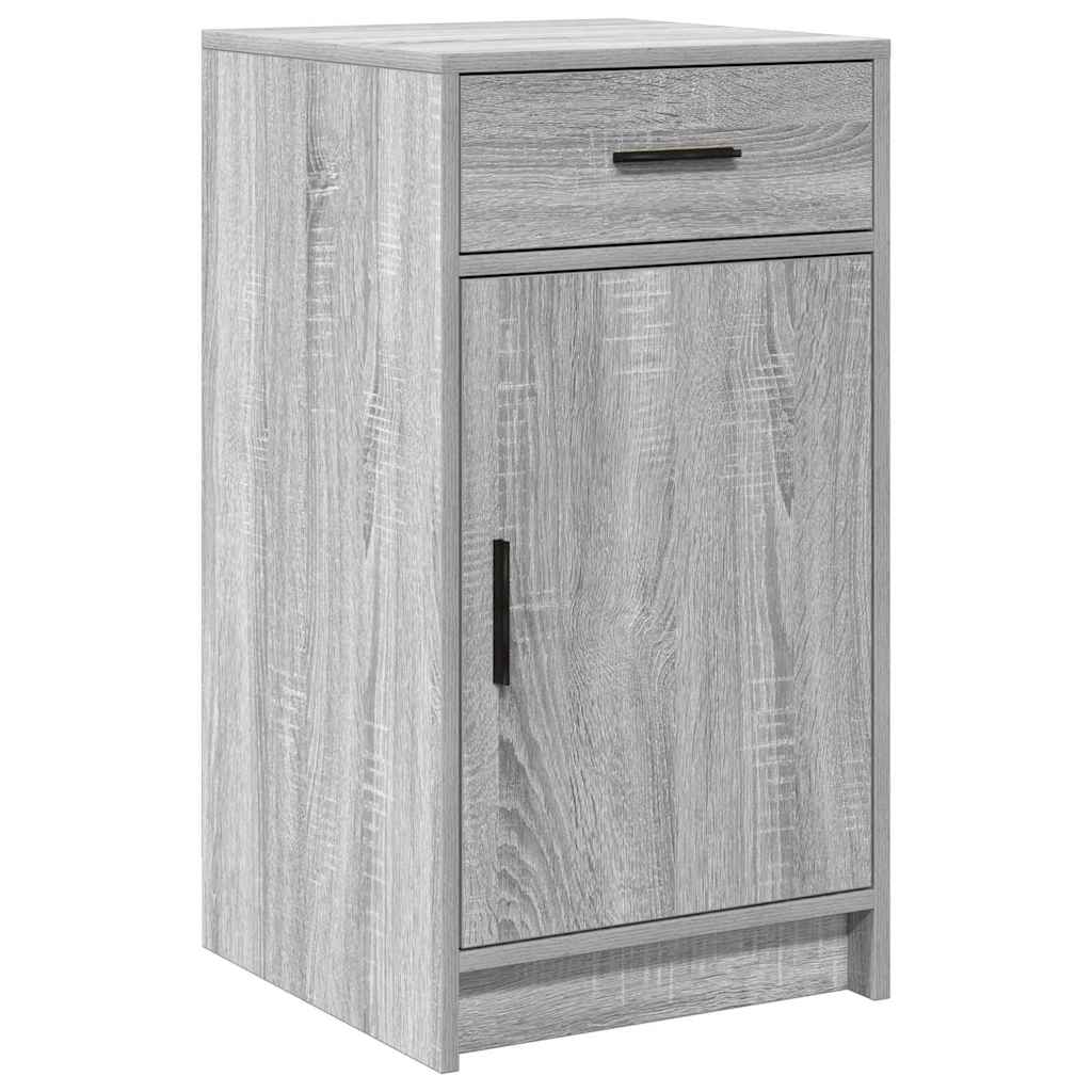 vidaXL Τραπέζι περιποίησης με συρτάρι 3 pcs Γκρι Επεξεργασμένο ξύλο