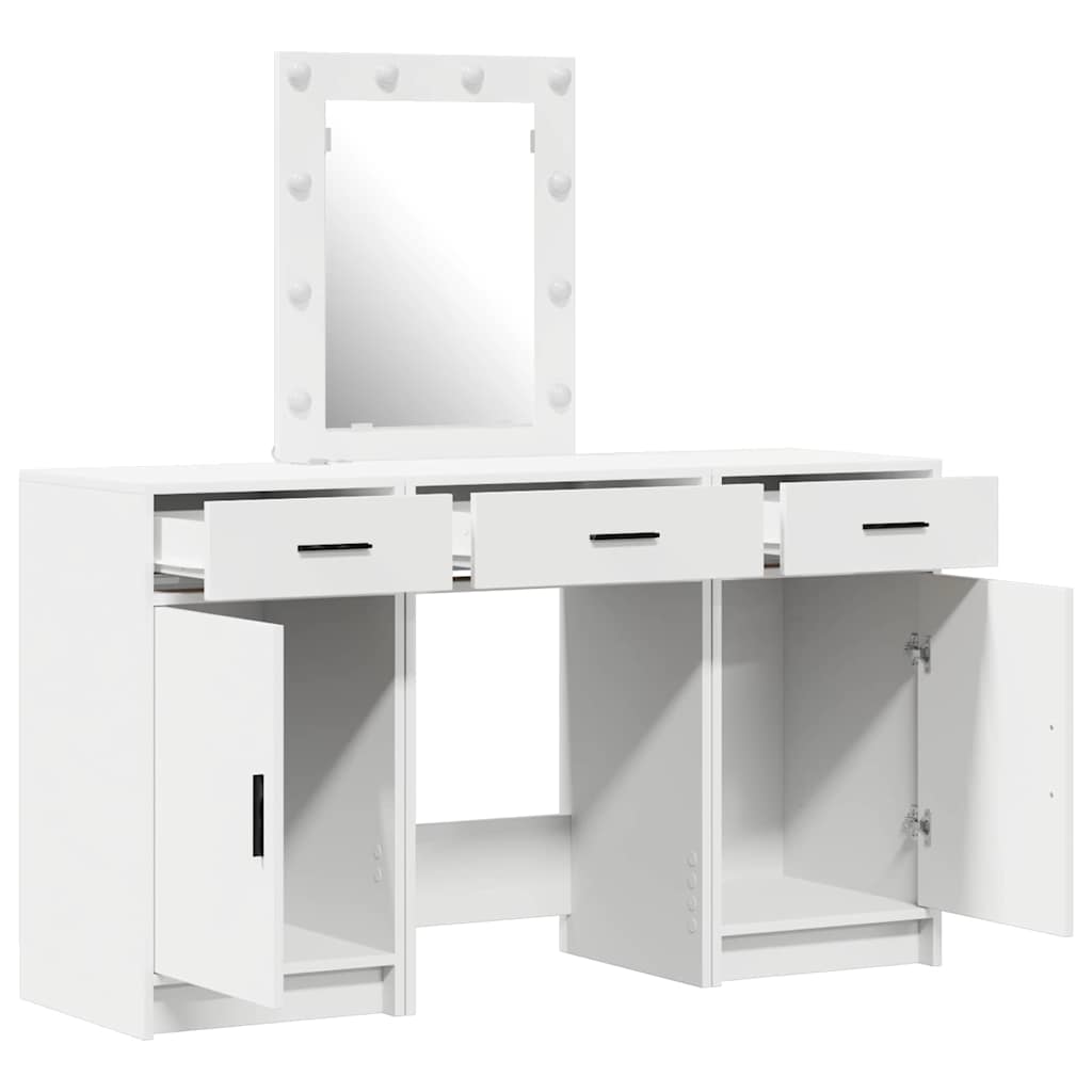 vidaXL Τραπέζι περιποίησης Λευκό 50 x 41 x 135 εκ Επεξεργασμένο Ξύλο
