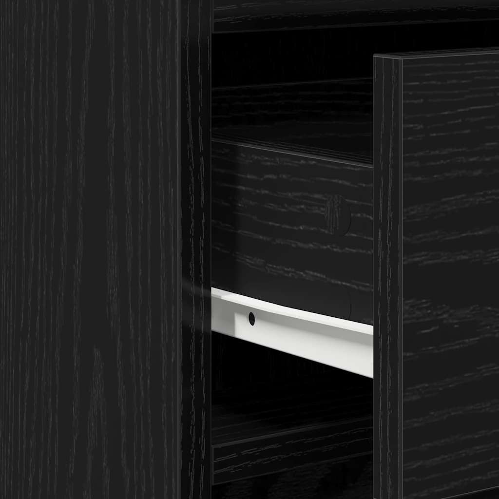 vidaXL Τραπέζι περιποίησης Μαύρο 50 x 41 x 135 εκ Επεξεργασμένο ξύλο