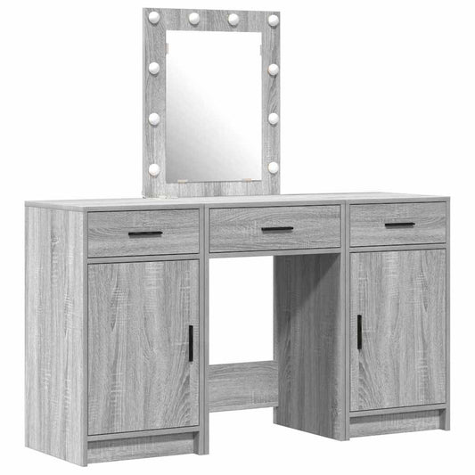 vidaXL Τραπέζι περιποίησης Γκρι 50 x 41 x 135 εκ Επεξεργασμένο ξύλο