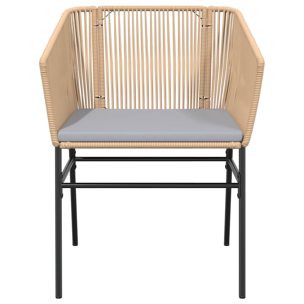 vidaXL Σετ Τραπεζαρίας Κήπου 7 τεμ. Καφέ Συνθ. Ρατάν / Γυαλί Μαξιλάρια