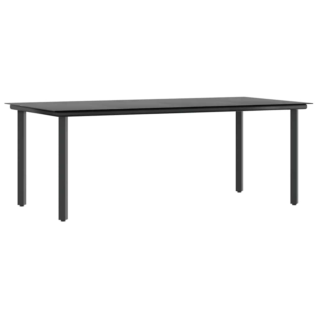 vidaXL Σετ Τραπεζαρίας Κήπου 9 τεμ Μαύρο Συνθ.Ρατάν/Γυαλί με Μαξιλάρια