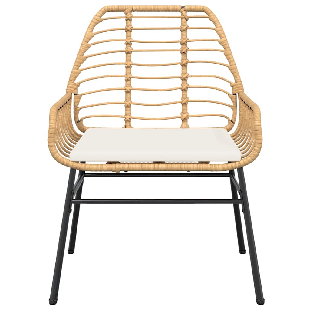 vidaXL Σετ Τραπεζαρίας Κήπου 7 τεμ. Καφέ Συνθ. Ρατάν / Γυαλί Μαξιλάρια