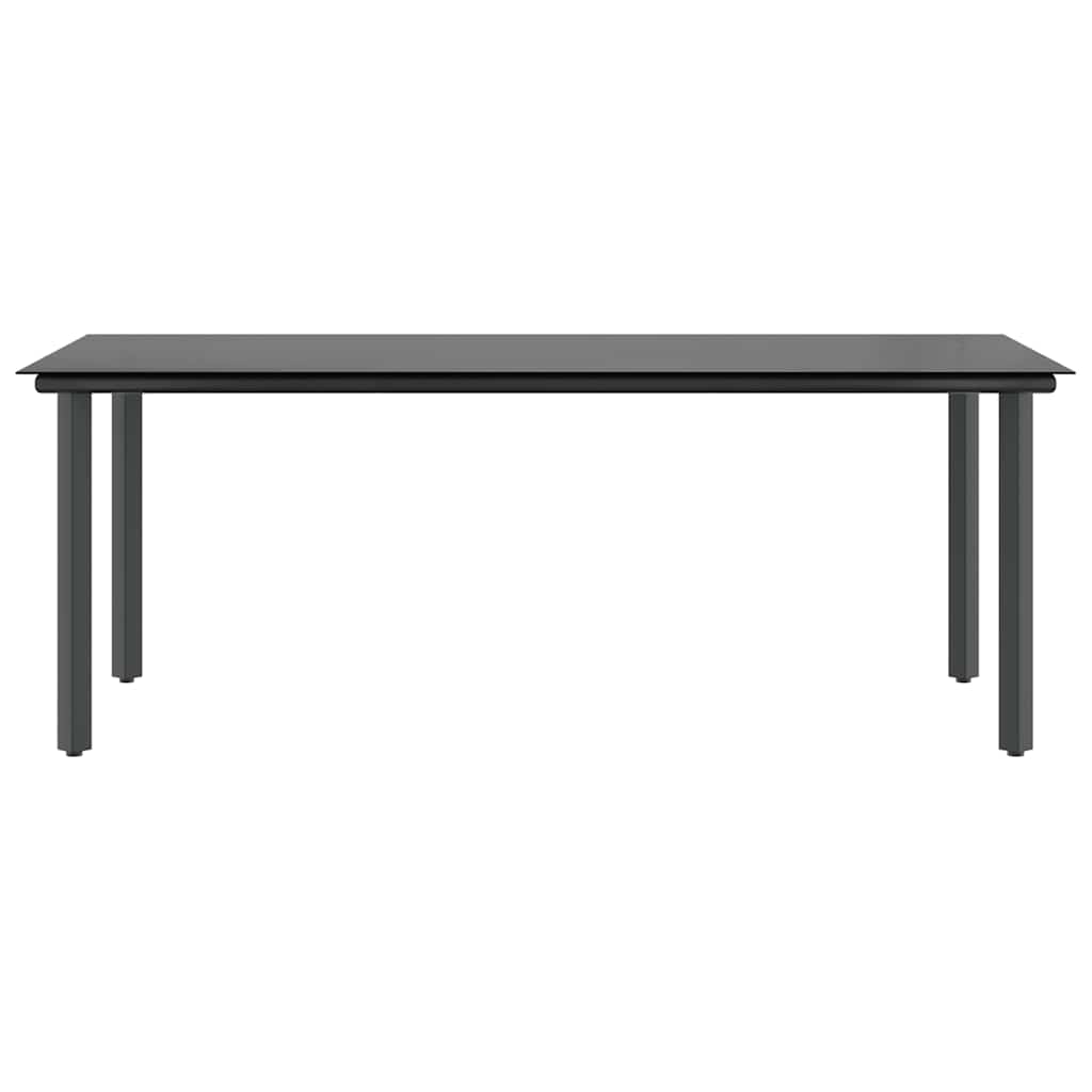 vidaXL Σετ Τραπεζαρίας Κήπου 9 τεμ Μαύρο Συνθ.Ρατάν/Γυαλί με Μαξιλάρια