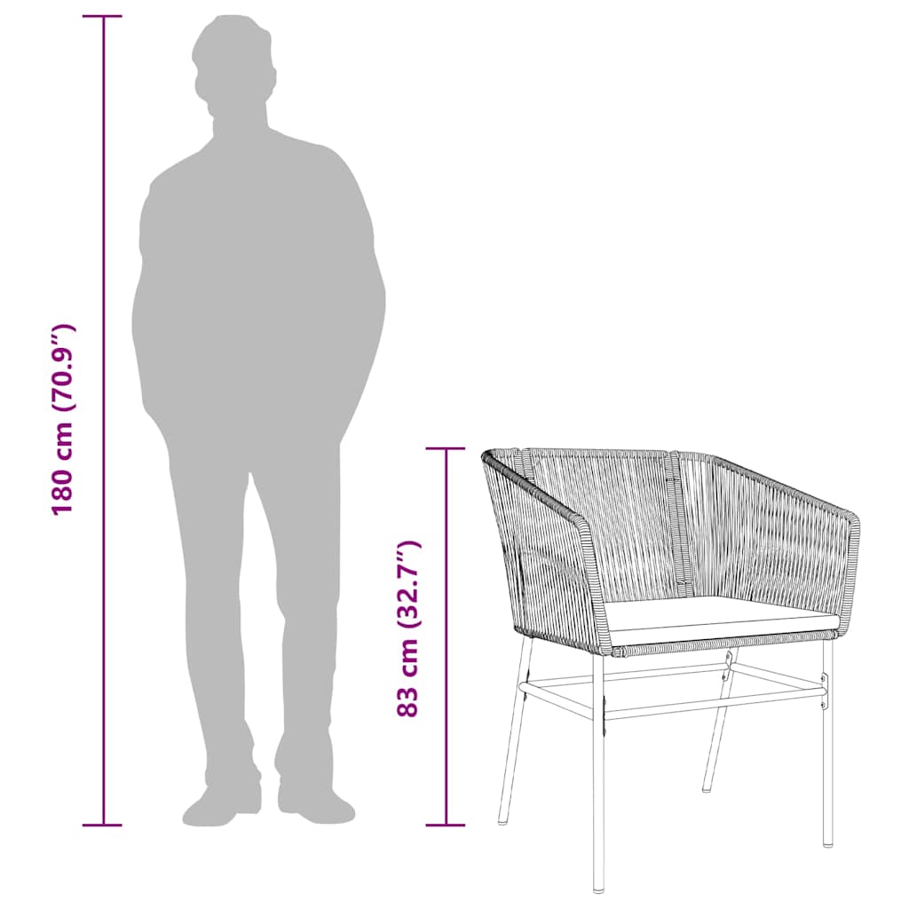 vidaXL Σετ Τραπεζαρίας Κήπου 3τεμ. Μαύρο Συνθ.Ρατάν/Γυαλί με Μαξιλάρια