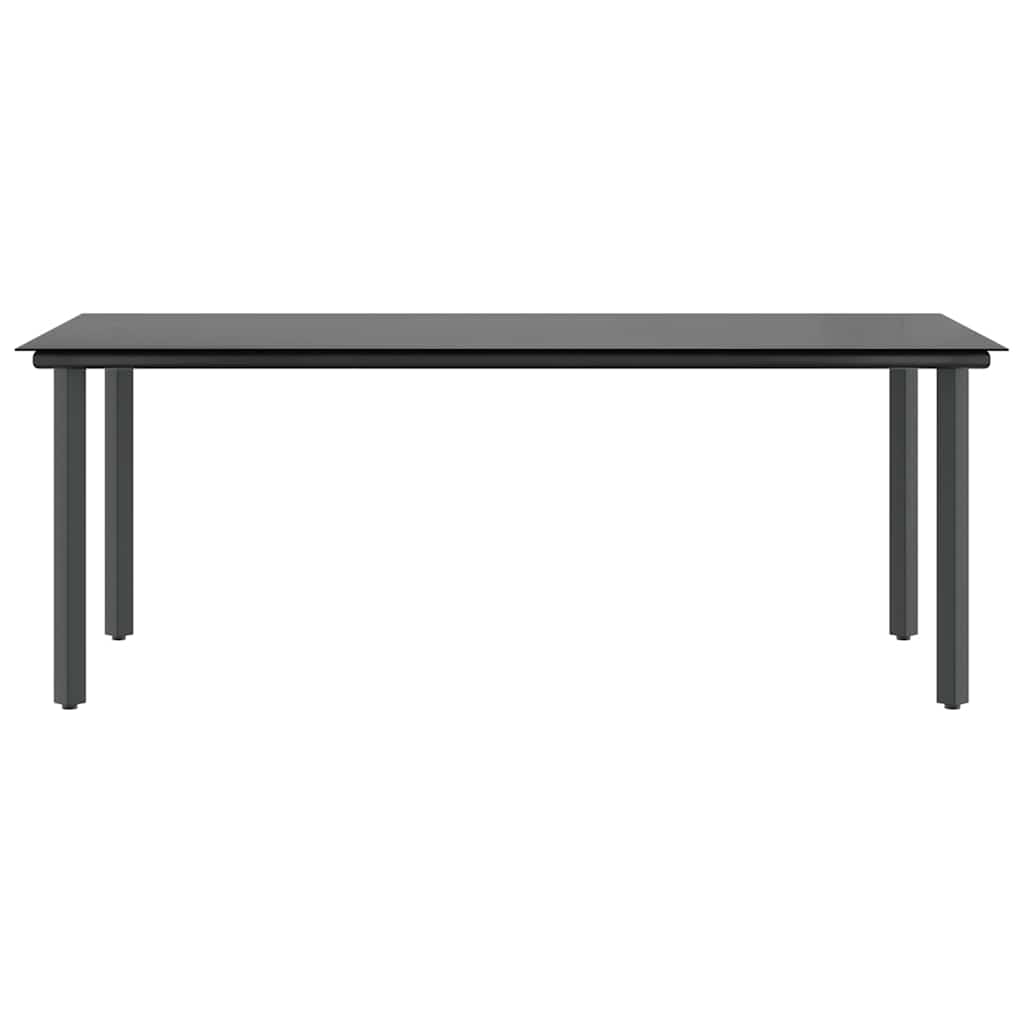 vidaXL Σετ Τραπεζαρίας Κήπου 9 τεμ. Γκρι Συνθ.Ρατάν/Γυαλί με Μαξιλάρια