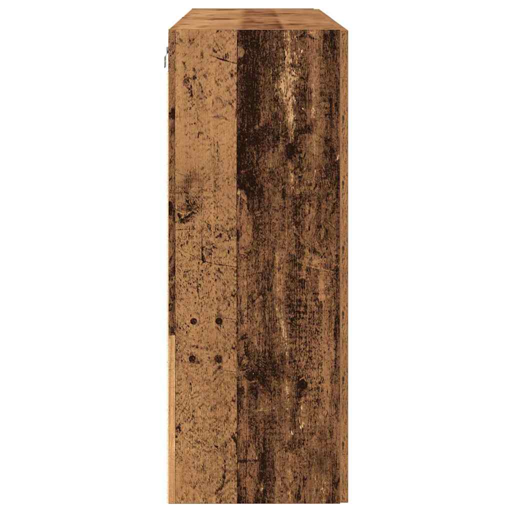 vidaXL Ντουλάπες τοίχου 2 τεμ. παλιού ξύλου, 69.5x34x90 εκ. από ξύλο.