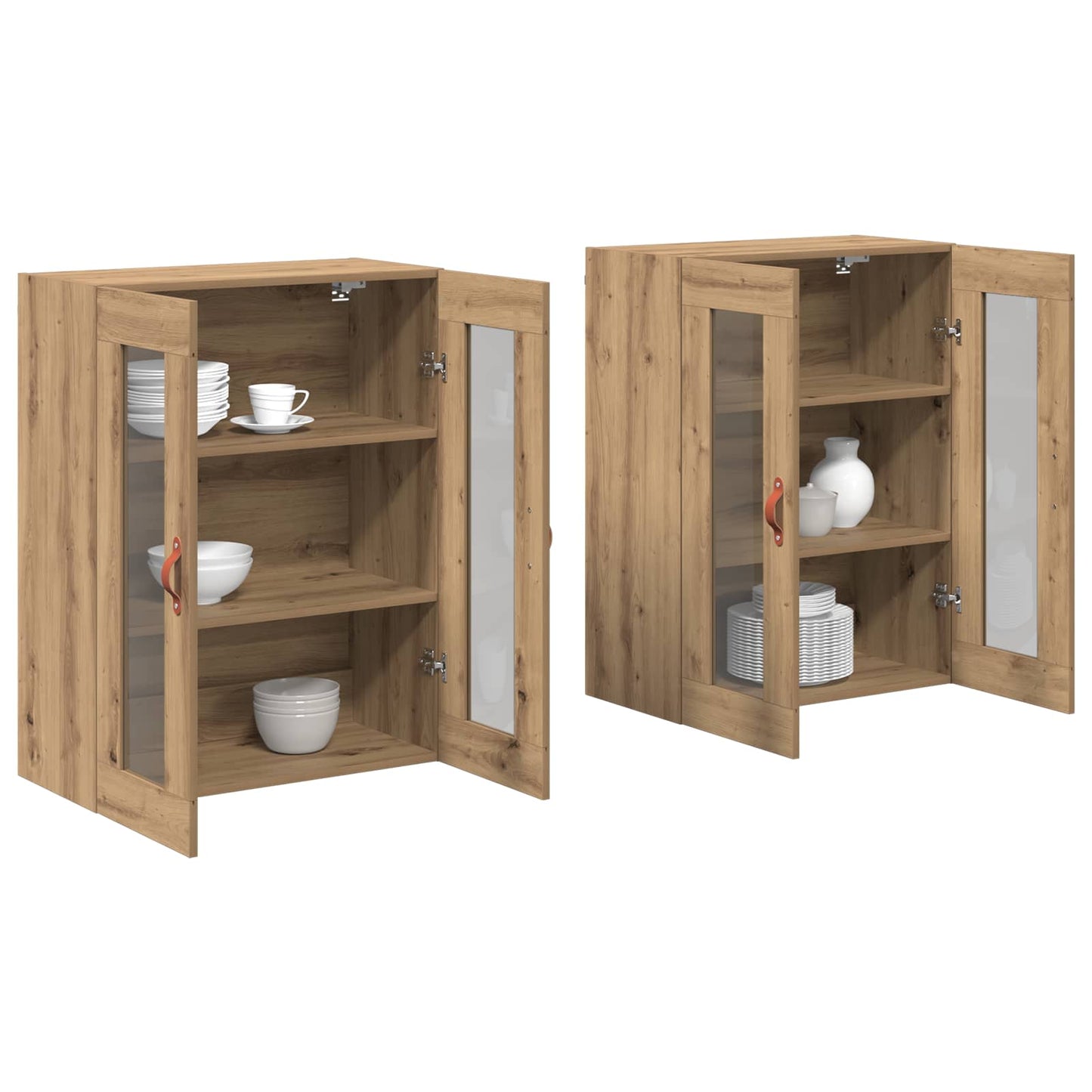 vidaXL Τοίχου Ντουλάπια 2 τμχ Artisan Oak 69,5 x 34 x 90 cm, Κατασκευασμένο Ξύλο