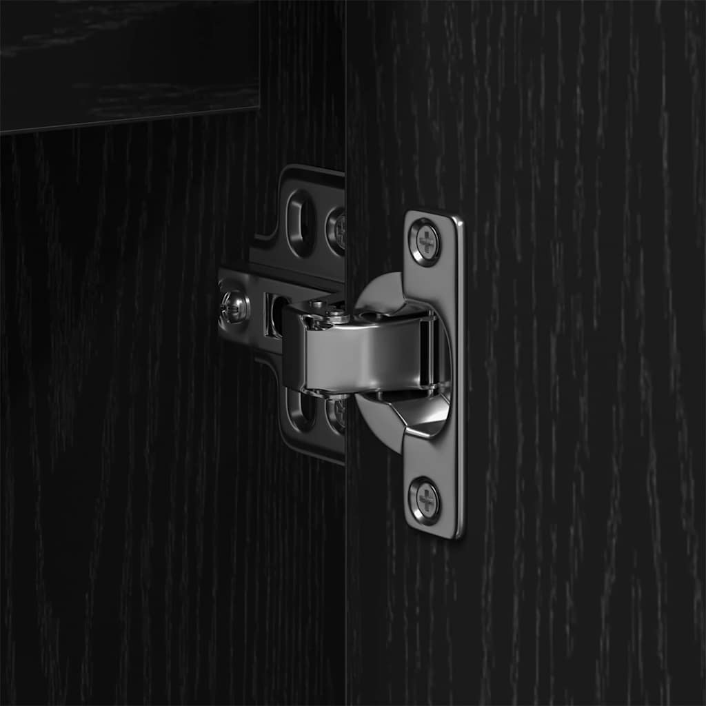 vidaXL Σετ Επίπλων Μπάνιου με αποθήκευση 2 pcs Μαύρο 60 x 30 x 60 cm