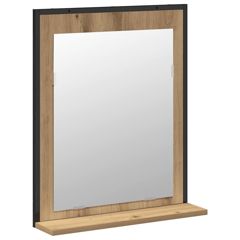 vidaXL Σετ Επίπλων Μπάνιου Επιτοίχιο 2 pcs Καφέ Επεξεργασμένο ξύλο