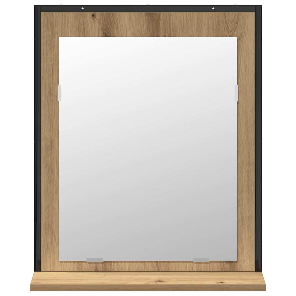 vidaXL Σετ Επίπλων Μπάνιου Επιτοίχιο 2 pcs Καφέ Επεξεργασμένο ξύλο