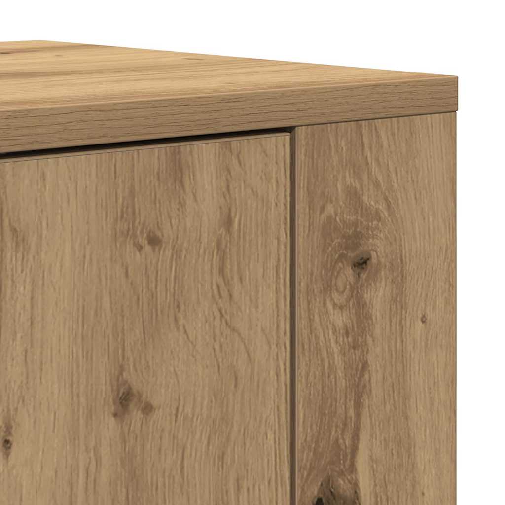 vidaXL Υψηλός Μπουφές artisan δρυς 80 x 33 x 150 εκ Επεξεργασμένο ξύλο