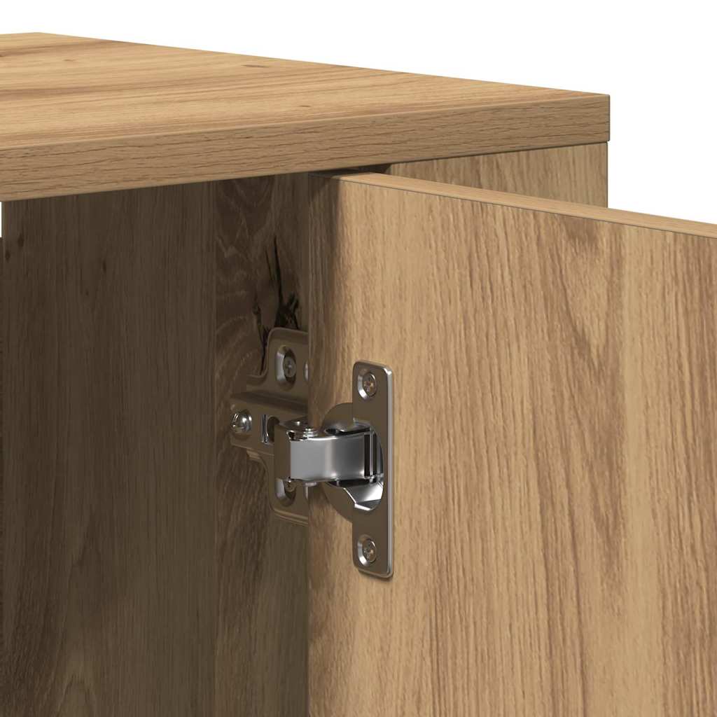 vidaXL Υψηλός Μπουφές artisan δρυς 80 x 33 x 150 εκ Επεξεργασμένο ξύλο