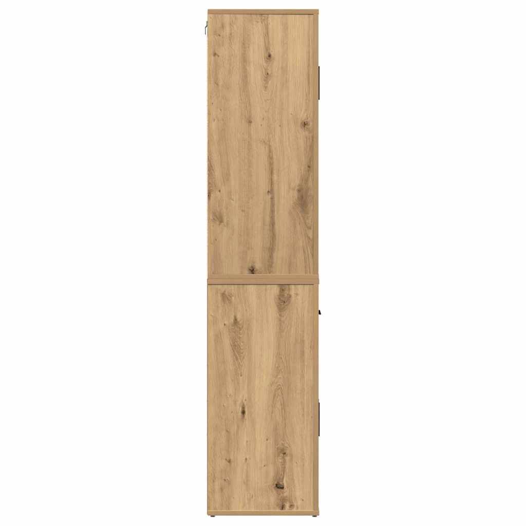 vidaXL Υψηλός Μπουφές artisan δρυς 80 x 33 x 150 εκ Επεξεργασμένο ξύλο