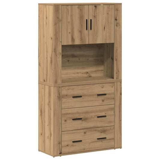 vidaXL Highboard Artisan Oak 80 x 33 x 150 εκ Επεξεργασμένο ξύλο
