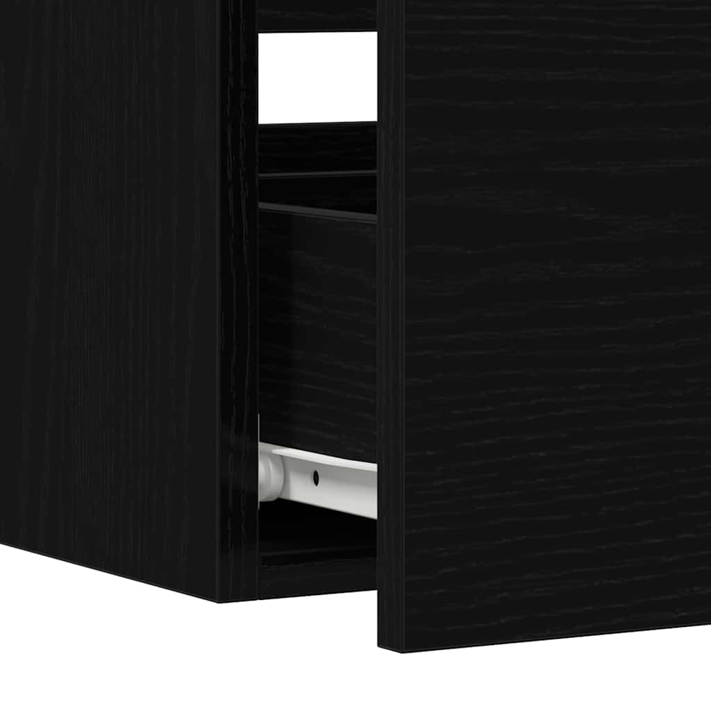 vidaXL Σετ Επίπλων Μπάνιου 3 pcs Μαύρη δρυς 80 x 38.5 x 45 cm