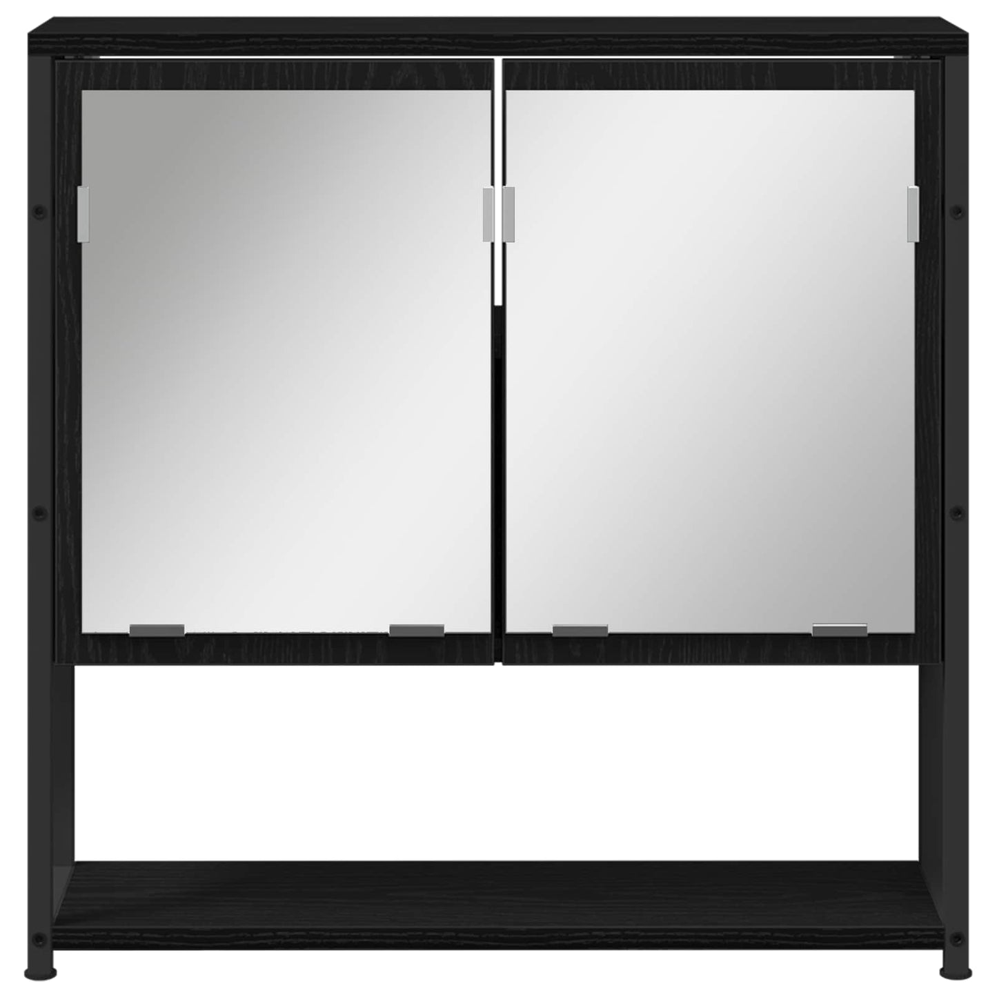 vidaXL Σετ Επίπλων Μπάνιου 3 τμχ. Μαύρο 33 x 33 x 113,5 εκ