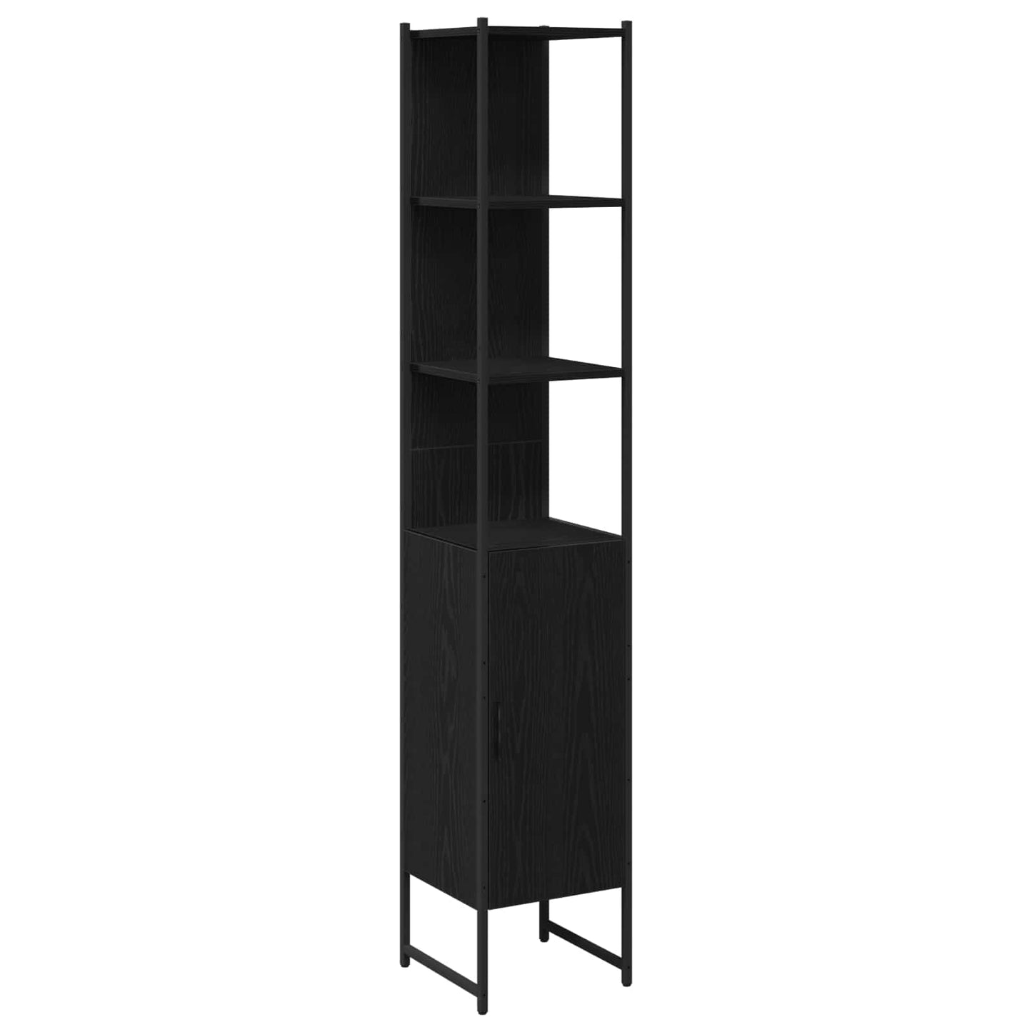 vidaXL Μονάδες Νιπτήρα Μπάνιου 3 τμχ. Μαύρο 33 x 33 x 185,5 εκ