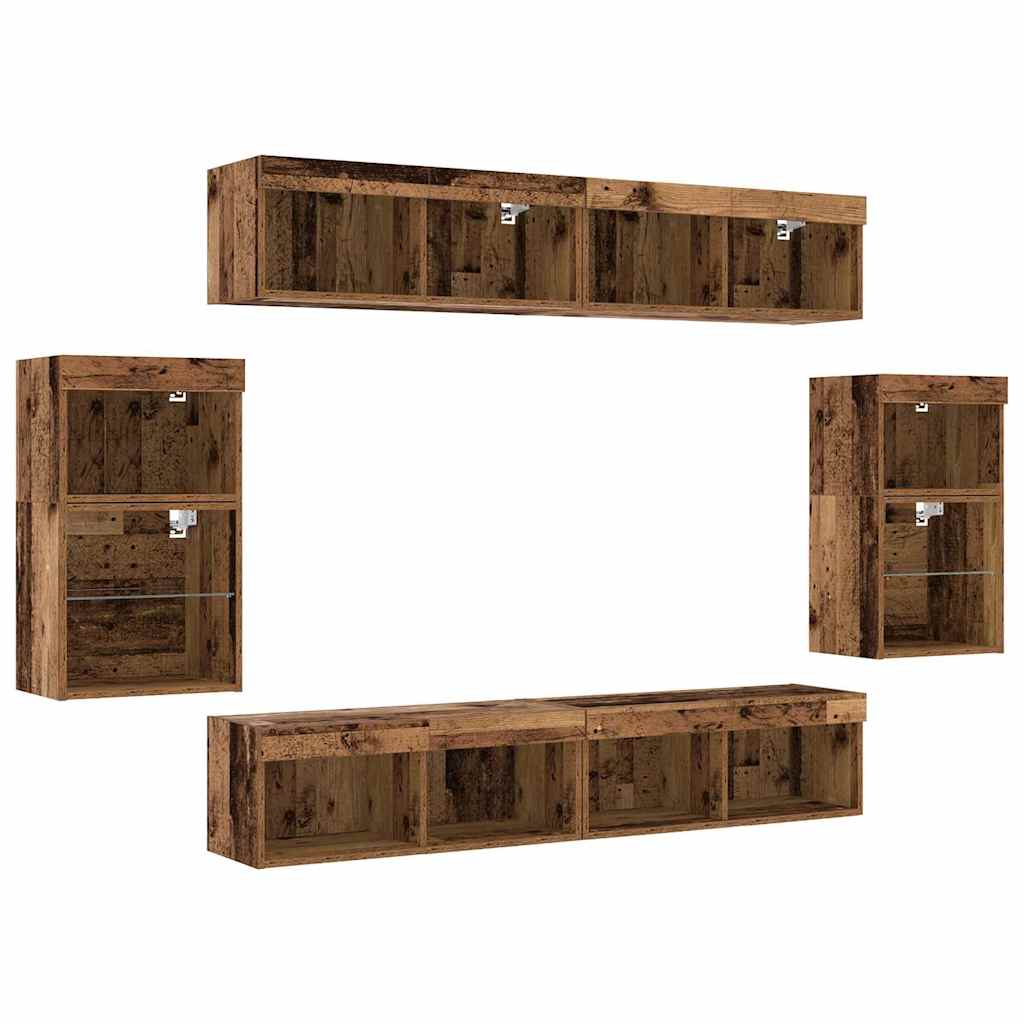 Floating Shelf 2 τεμάχια Παλαιό ξύλο 40x28.5x40 εκ Επεξεργασμένο ξύλο