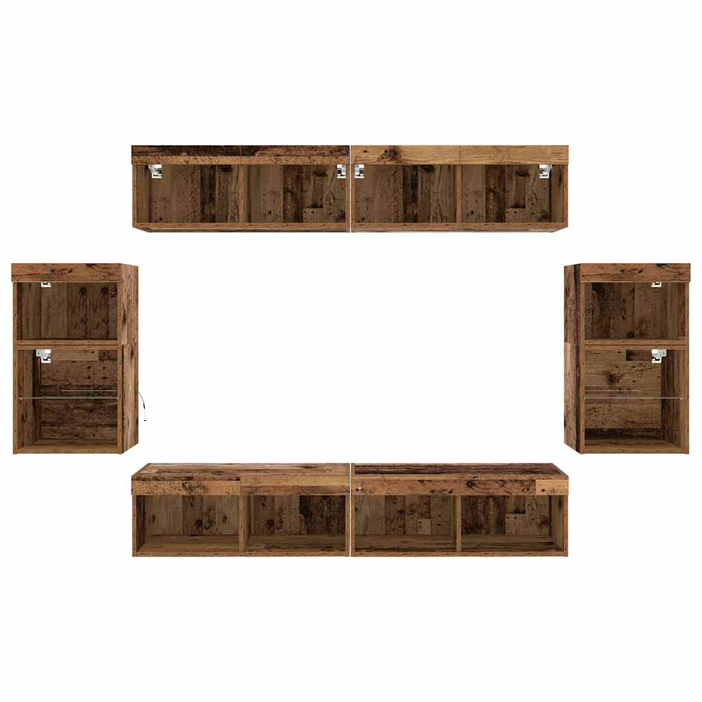 Floating Shelf 2 τεμάχια Παλαιό ξύλο 40x28.5x40 εκ Επεξεργασμένο ξύλο