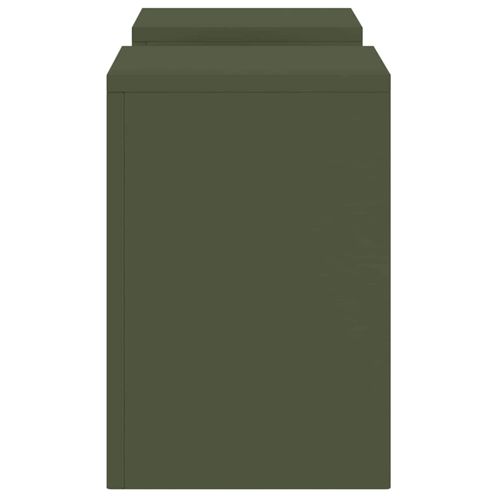 vidaXL Βάση φυτών 2 pcs Λαδί 24 x 24 x 35 εκ. Ατσάλι