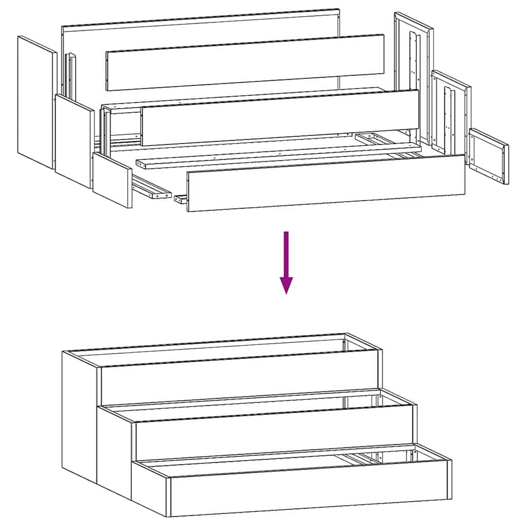 vidaXL Γλάστρα Κήπου Λευκό 90 x 90 x 35 εκ Ψυχρής έλασης χάλυβας