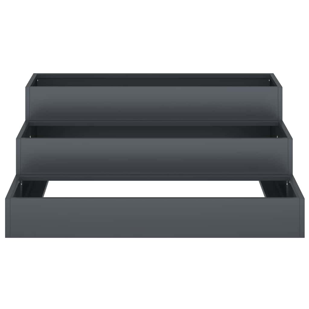 vidaXL Γλάστρα Κήπου Ανθρακί 90 x 90 x 35 εκ Ψυχρής έλασης χάλυβας