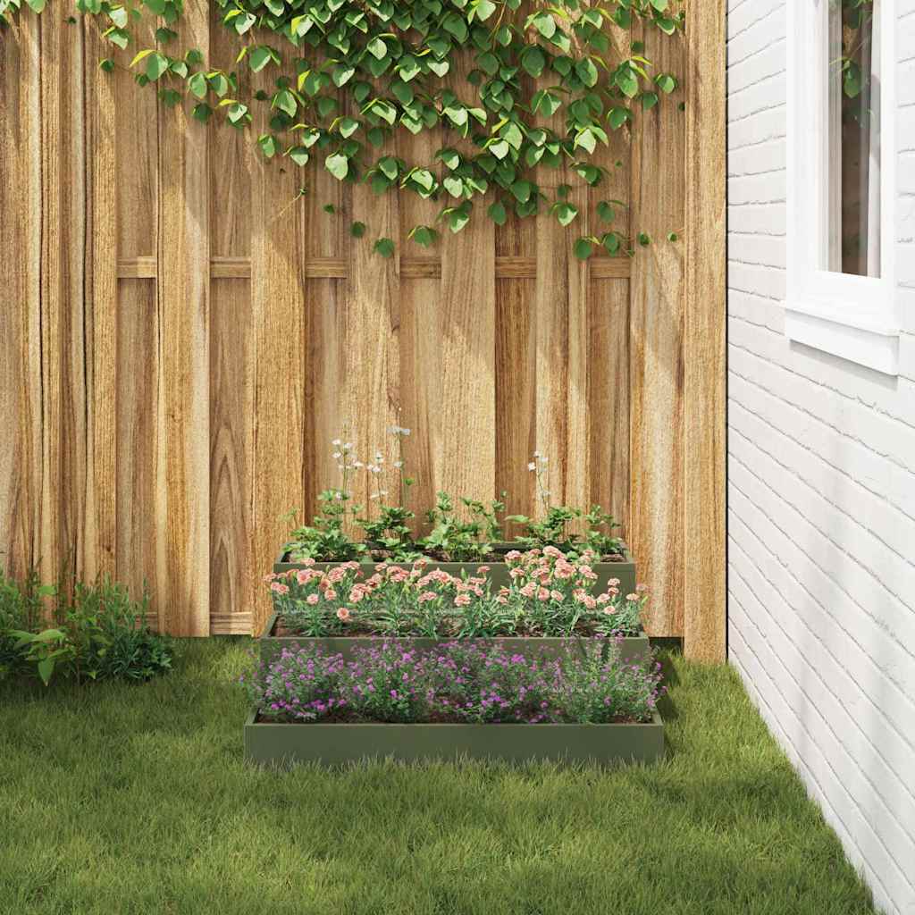 vidaXL Γλάστρα Κήπου Ελιά Πράσινη 90 x 90 x 35 εκ