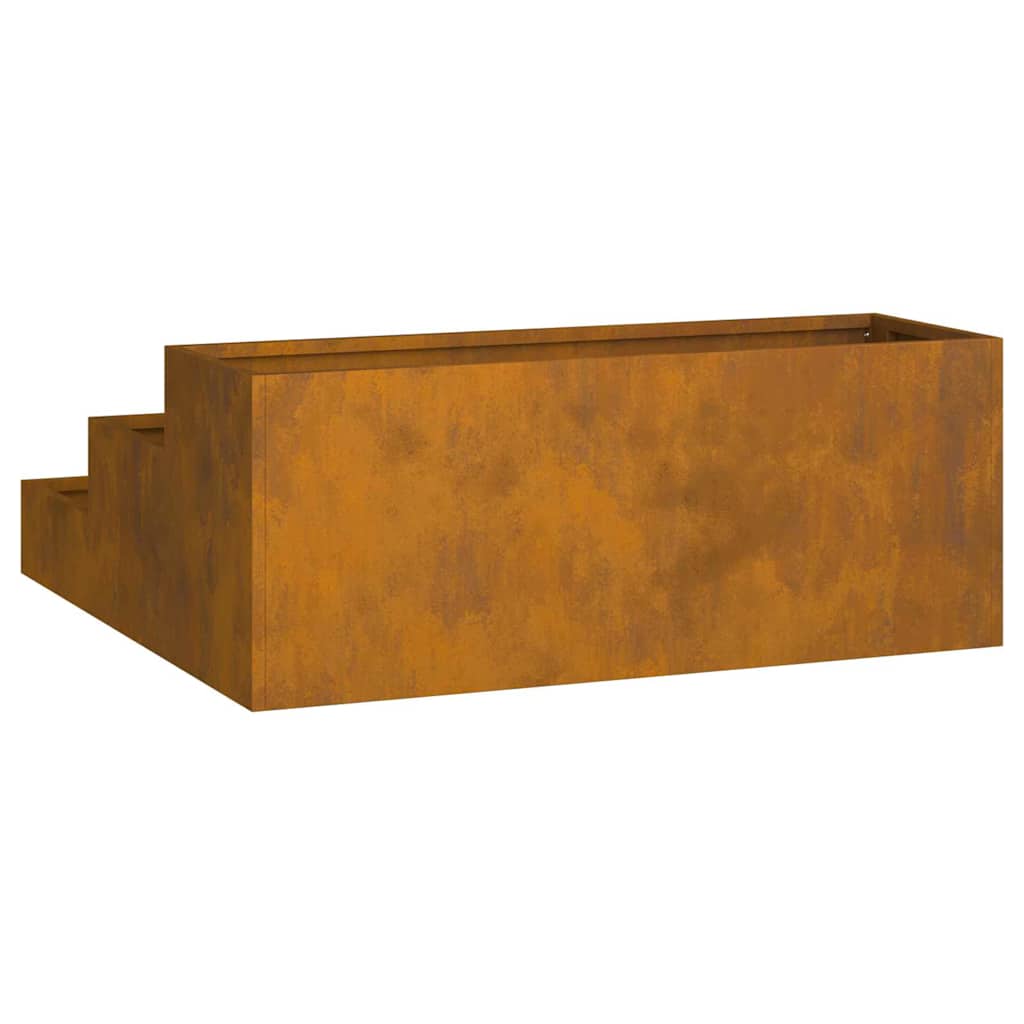 vidaXL Γλάστρα Κήπου Σκ rusty 90 x 90 x 35 εκ