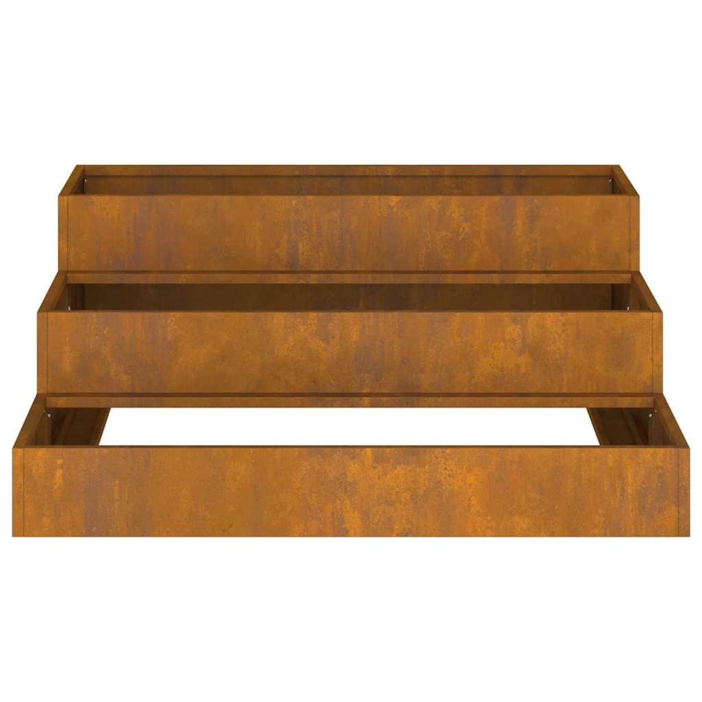 vidaXL Γλάστρα Κήπου Σκ rusty 90 x 90 x 35 εκ