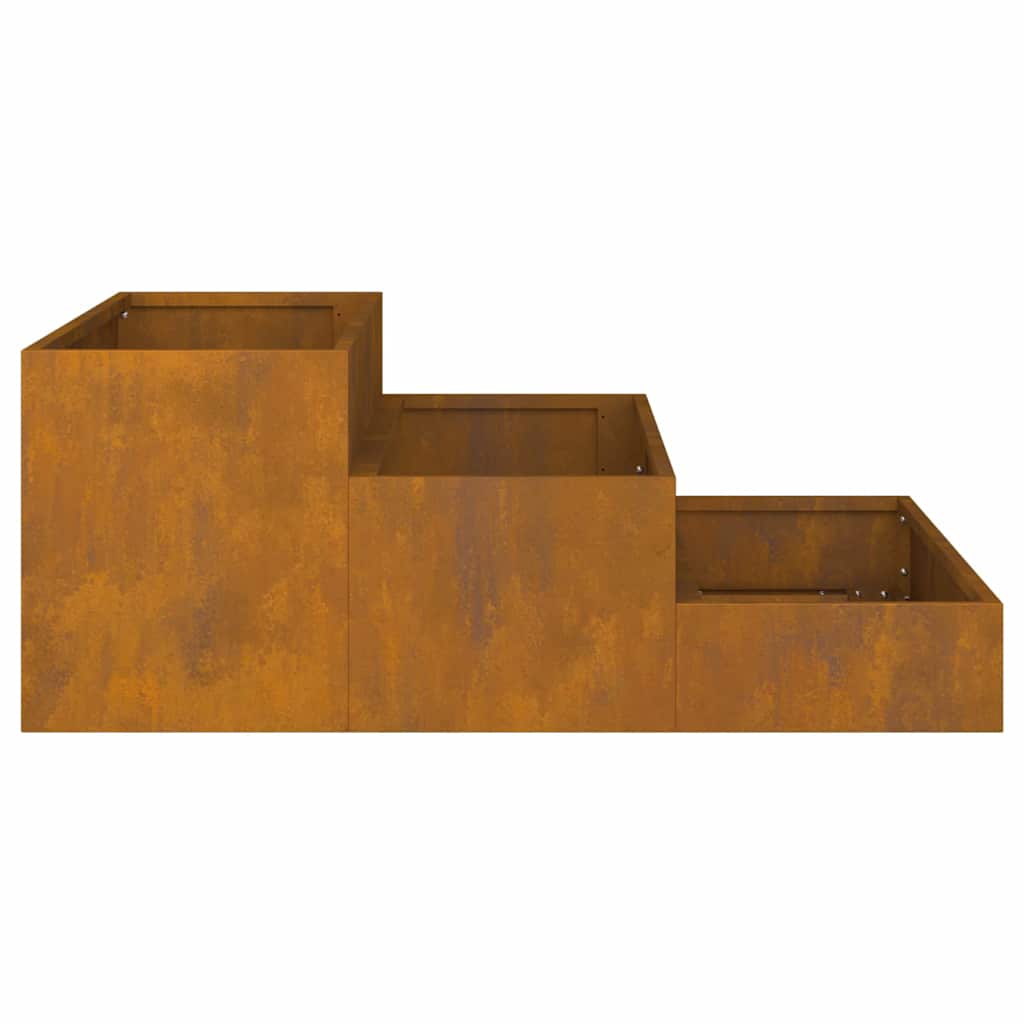 vidaXL Γλάστρα Κήπου Σκ rusty 90 x 90 x 35 εκ