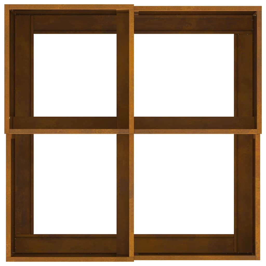 vidaXL Γλάστρα Κήπου Σκ rusty 80 x 80 x 48 εκ.