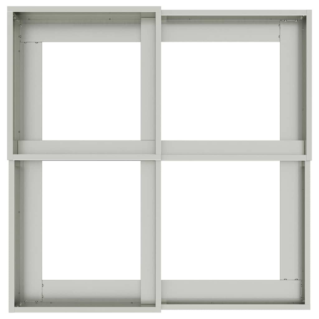 vidaXL Γλάστρα Κήπου Ασημί 80 x 80 x 60 εκ. Γαλβανισμένος χάλυβας